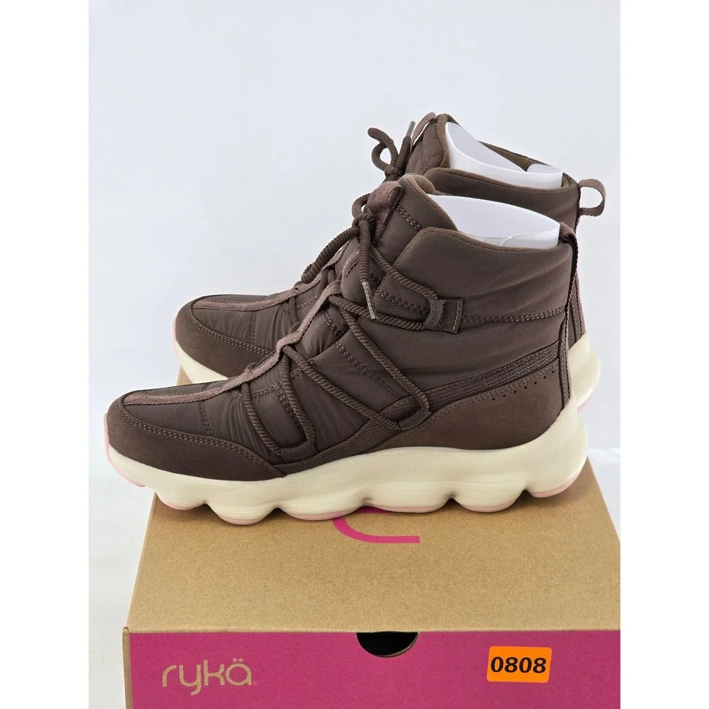 Ryka Podflow Boot Womens 7M Chic Brown Casual Athletic - New